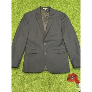 Express Photographer Mens Blazer Jacket No Size Tag Gray Wool Slim‎ Sport Coat